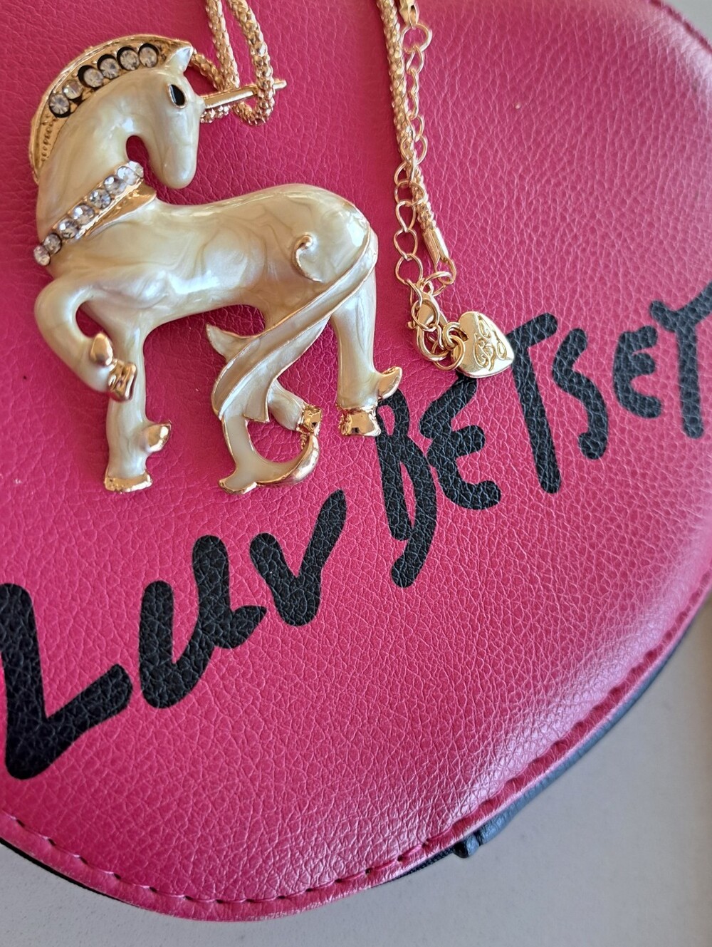 Betsey Johnson Unicorn Necklace - Picture 2 of 3